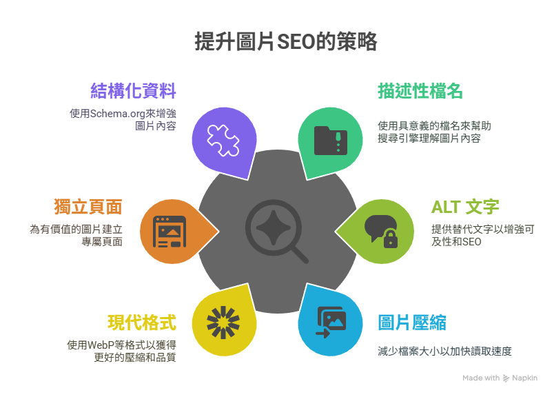 圖片上傳前，請用具意義的檔名來取代亂碼或原始檔名，檔名也不建議太冗長，約 25 字元就好。